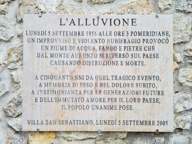 Targa a memoria dell'alluvione