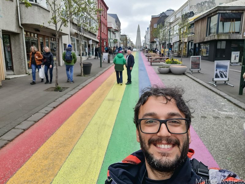 Io sulla strada arcobaleno di Reykjavik!