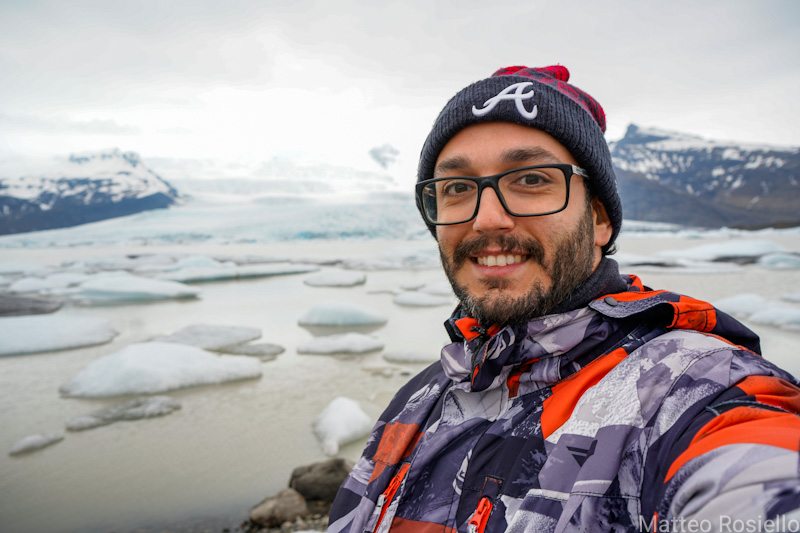 Io nella baia del Jokulsarlon