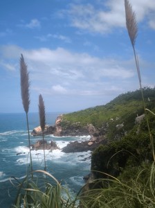 Il paesaggio da una scogliera