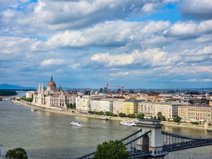 Veduta di Budapest dal castello