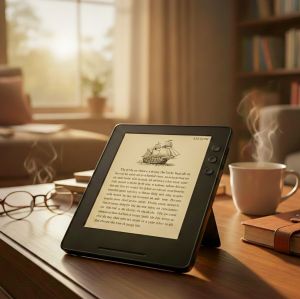 E-reader. Immagine generata da IA